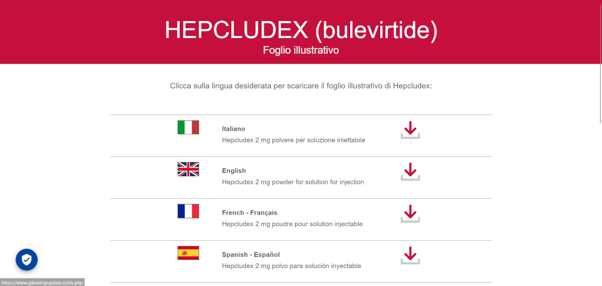 HEPCLUDEX (bulevirtide) Foglio illustrativo